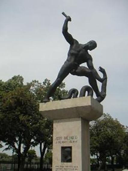 Wallenberg-Denkmal am Donauufer in Budapest